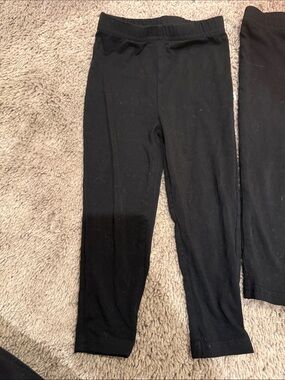 Little Sleepies Black Girls' Leggings - Stretch Knit Bottoms